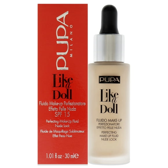 Pupa Milano Base Like A Doll Perfecting Make-Up Fluid Nude Look Foundation SPF 15 - 030 Natural Beige 1.01 oz Pupa Milano Base 1.01 oz