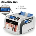 thumbnail image 3 of Money Tech Professional Polymer & Paper Multi-Currency Bill Cash Counter. Canadian Plastic & USD Banknote Counting Machine with Counterfeit Detection and 2 LCD Screens, 3 of 6