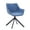 Light Blue, variant on LeisureMod Dining Chair Upholstered in Leather 360-Degree Swivel Armchair with Powder-Coated Iron Legs for Modern Home, Kitchen, Cafes Markley Collection in Light Grey