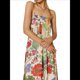 thumbnail image 1 of Vestido Maxi Floral para Mujer, Sin Mangas, Espalda Descubierta, Corte A, , Fluido, con Espalda Hueca y Tirantes Finos Verde L, 1 of 7
