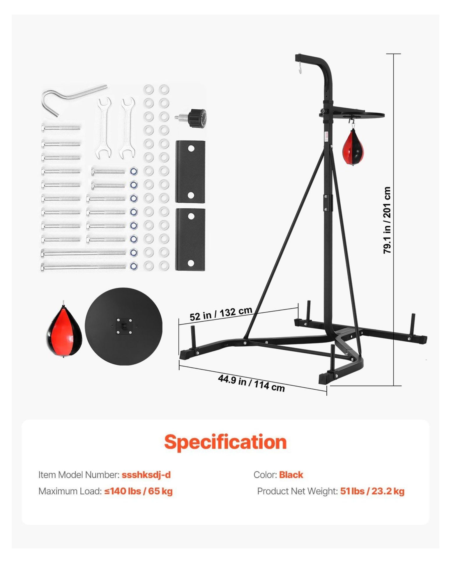 Punching Bag Stand 2 in 1 Heavy Duty Boxing Frame Fitness Steel Gym Quality