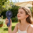 thumbnail image 4 of USB Rechargeable Handheld Fan 3 Speed Adjustable Mini Fan With 400mAh Battery Portable Hook For Travel Office Outdoor Use, 4 of 7