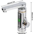 thumbnail image 4 of Robinet d'Eau Chaude Électrique Instantané 360 Rotatif en Acier Inoxydable avec Affichage Numérique de la Température Led Prise Uk, 4 of 5