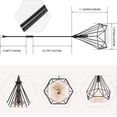 thumbnail image 4 of Industrial Plug-in Pendant Light Vintage Hanging Ceiling Lighting E26 Chandeliers Fixture with Metal Fabric Cage Shape On/Off Switch for Kitchen Island Dining Room Hallway Farmhouse, 4 of 7
