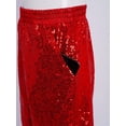 thumbnail image 6 of Hansber Girls Boys Sequin Shorts Jazz Hip Hop Dance Tumbling Bottoms Cheer Performance Dancewear Red 8, 6 of 7