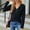 Navy, variant on WXLWZYWL Womens Long Sleeve Knit Sweaters Button Up Henley V Neck Collared Batwing Pullover Sweater Basic TeesCasual Loose Ribbed Jumper Tops