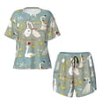 thumbnail image 4 of Lsque Cute Farm Birds Women's Short-Sleeved Pajama Set - 2 Piece Soft and Lightweight Sleepwear Set-, 4 of 9