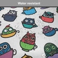 thumbnail image 7 of Owls Chair Seating Cushion Set of 6, Funny Owl in a Coffee Tea Espresso Mug Cup Morning Cafe Cheerful Art, Seat Pads for Office with Anti-slip Backing, 16"x16", Multicolor, by Ambesonne, 7 of 7