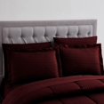 thumbnail image 2 of DNG Creations 3 Piece Box Stitched Striped Pattern Comforter 100% Egyptian Cotton Quilt Cover 800 TC All Season 550 GSM ( California King Size ) Stripe Wine Colour, 2 of 5