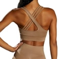 thumbnail image 2 of Women's Sports Bra High Impact Cross Back Padded Activewear Fitness Running Yoga Workout Tops, 2 of 8