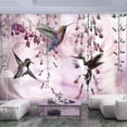 thumbnail image 1 of Tiptophomedecor Animal Wallpaper Wall Mural - Flying Hummingbirds Pink, 1 of 4