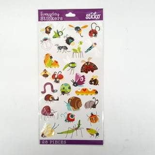 Sticko Classic Solid Multicolor Puffy Themed Ladybugs Plastic Stickers, 44  Pieces 