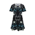 thumbnail image 2 of GZWYHT Robes d'Été, Robes pour Femmes 2025 Robe d'Été à Manches Courtes avec Poche Robe Décontractée Douce Midi, Robes Décontractées, Robe D, Robes de Vacances TG, 2 of 4