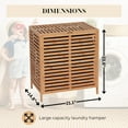 thumbnail image 5 of Bamboo Laundry Hamper with Lid, Removable Bag, Slatted Ventilation Design, Large Storage Basket, Perfect for Bathroom  Laundry Room, 5 of 7
