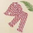 thumbnail image 2 of NOLDARES Toddler Baby Girls Pajamas Set Christmas Tree Santa Button Down Shirts Pants Pjs Nightgown Sleepwear,12-18 M, 2 of 7
