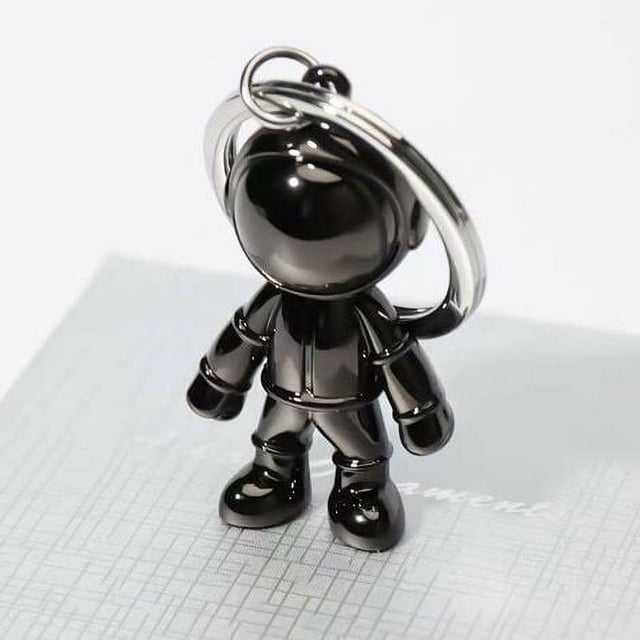 Llavero colgante de metal (gris), llavero colgante, colgante para bolso de teléfono, diseño de Porte Clef para