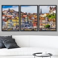 thumbnail image 2 of wall26 - Porto Portugal Town Skyline - Framed Canvas Art Wall Art - 24"x36"x3 Black, 2 of 5