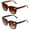 1 Tortoise 1 Leopard, variant on 2 Pairs Women Oversized BIFOCAl Sunglasses Reader - Outdoor Reading 100% UV Gradient +2.75