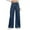 Dark Blue, variant on Women's High-Waisted Wide Leg Denim Jeans Stretchy Waist Flare Pants Casual Comfort Fit Trousers S-2XL