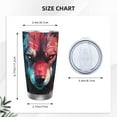 thumbnail image 4 of KLL Red Flame Wolf Head Print 40oz Stainless Steel Insulated Car Cup with Spillproof Lid - Keep Your Drink Hot or Cold on the Go-Without Straw, 4 of 8