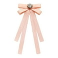 thumbnail image 4 of EHJRE Bow Tie for Women Pre Tied Bowtie Fashion Neck Tie Brooch Pin Ribbon Tie for School Uniform Wedding Costume Accessories Party Orange Pink, 4 of 9