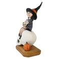 thumbnail image 3 of Lori Mitchell Tessa Witch Polyresin Halloween Skull 12276, 3 of 3