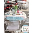 thumbnail image 4 of Outdoor Tablecloth with Umbrella Hole and Zipper, Happy Easter Round Table Cloth 54 Inch Waterproof Tablecloth, Cute Gnomes Eggs Blue Bunny Floral Pink Border Picnic Table Cover for Patio Camping, 4 of 7