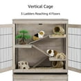 thumbnail image 7 of Unipaws Ferret Cage with Storage, Large Vertical Hamster Cage, Iguana, Rabbits, Chinchillas, Pet Rats, Guinea Pigs - Multi-Level Small Animal Cage with Ramps, Platforms, and Wheels, 7 of 7