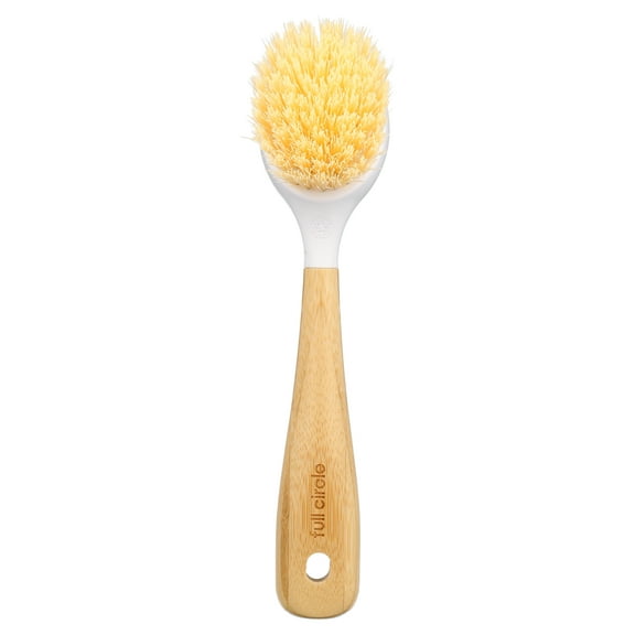Full Circle Be Good White Bamboo/Plastic Dish Brush