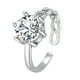 thumbnail image 5 of Anillos para mujer, regalos para mujer, anillo de amor dulce, abierto, de cobre con incrustaciones de circón, pequeño, fresco, con incrustaciones de circón, conejo orn, 5 of 5