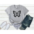 thumbnail image 4 of Women's Summer Butterfly Graphic Tee: Casual & Stylish, Perfect for Girls' Summer Wardrobe - Trendy Butterfly Design T-Shirt X-Large Pink, 4 of 5