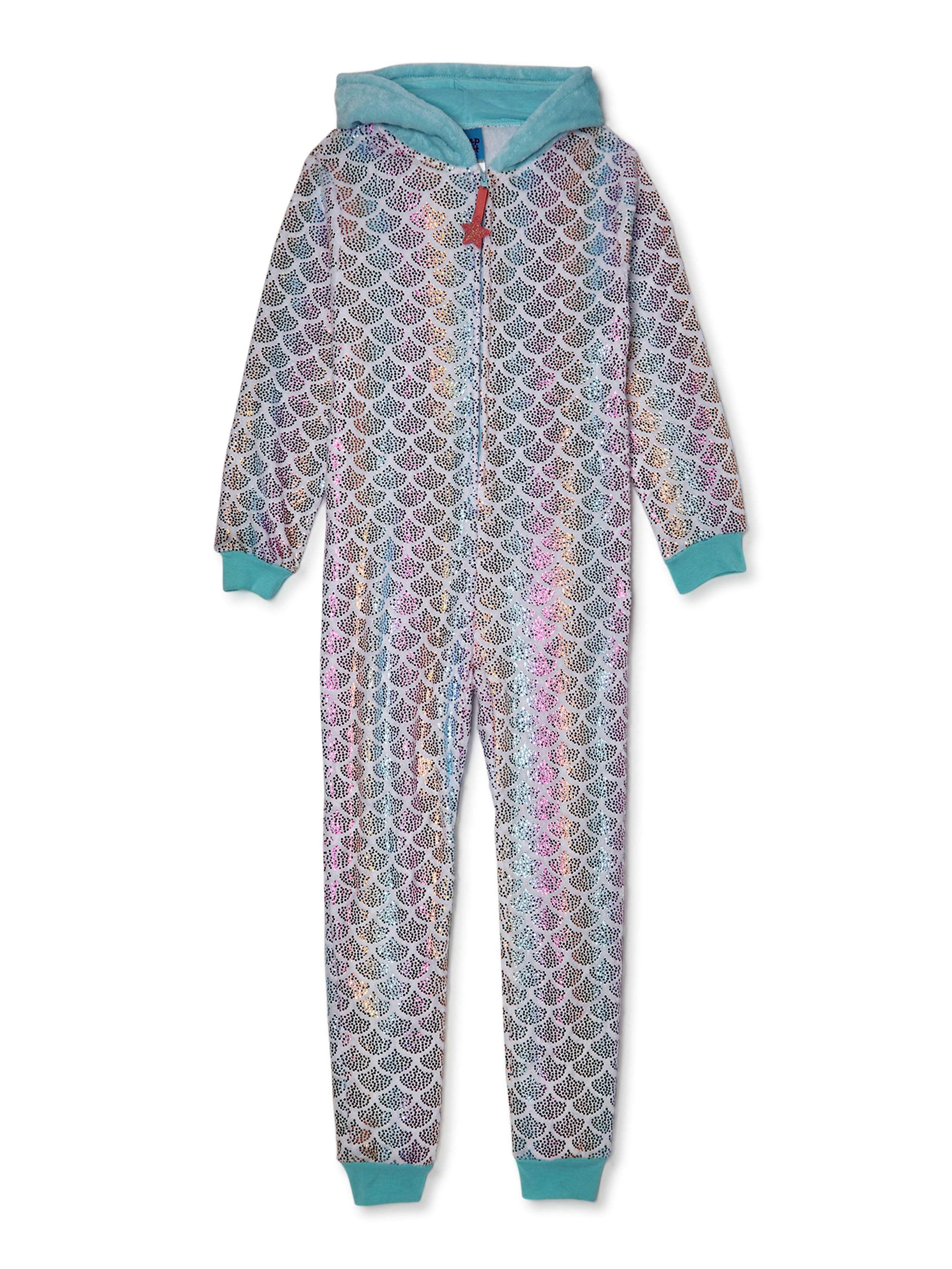 Sleep On It Sleep On It Girls Pajama Fleece Hooded Blanket Sleeper, Sizes 716