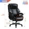 Big and Tall Office Chair 500lbs with Quiet Wheels and Adjustment