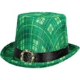 thumbnail image 2 of Amscan 250660 Plaid Top hats, 6 x 13 inches, Green and Black, 2 of 2