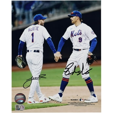 Brandon Nimmo and Jeff McNeil New York Mets Autographed 8" x 10" Celebration Photograph - Fanatics Authentic Certified