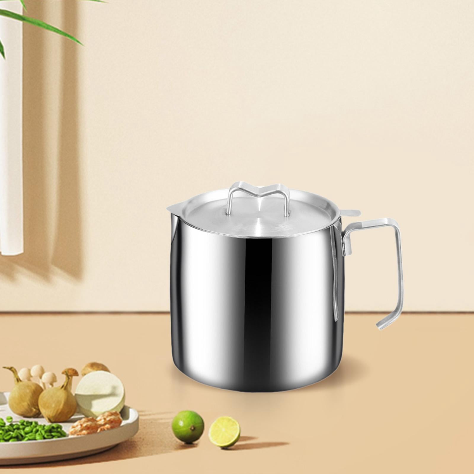 Esquirla Milk Pot, Frying Basket, Quick Heating, Removable, with Lid, Multifunctional Butter Warmer, Instant Noodle Pot, Sauce Pan, Frying Pan