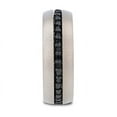 thumbnail image 4 of PILOT Gunmetal Tungsten Ring with Black Sapphires - 8mm, 4 of 5