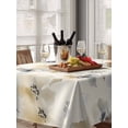 thumbnail image 6 of Beige Grey Spring Floral Table Cloth, Watercolor Summer Botanical Waterproof Tablecloth for Rectangle Tables, Reusable Washable Fabric Table Cover for Restaurant Kitchen Dining Tables 60"x102", 6 of 6
