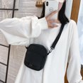 thumbnail image 1 of Bolsos de hombro de lona para mujer, Bolso de teléfono cruzada informal sólida (negro), 1 of 4