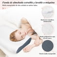 thumbnail image 2 of Almohada Memory Foam, Almohada ortopedica, Almohada Cervical para Dormir, Almohada viscoelástica, Almohadas para Cuello, Gris, Azul, 2 of 6