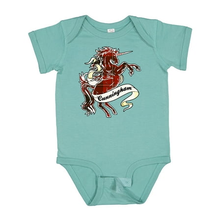 

Inktastic Cunningham Tartan Unicorn Gift Baby Boy or Baby Girl Bodysuit