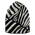 thumbnail image 2 of joogoo Zebra Pattern Beanie Hats Men Women Cuffed Skull Cap Winter Warm Knit Thick Beanies, 2 of 7