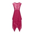 thumbnail image 6 of Diufon Lace Maxi Dresses for Women Round Neck Sleeveless Dress Ruffle Irregular Hem Dress, 6 of 6