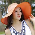 thumbnail image 1 of Sombrero de paja con protección solar para playa, sombrero de playa plegable, sombrero de ala grande para mujer, sombrero para el sol, sombrero para vacaciones en la playa, sombrero para el, 1 of 6