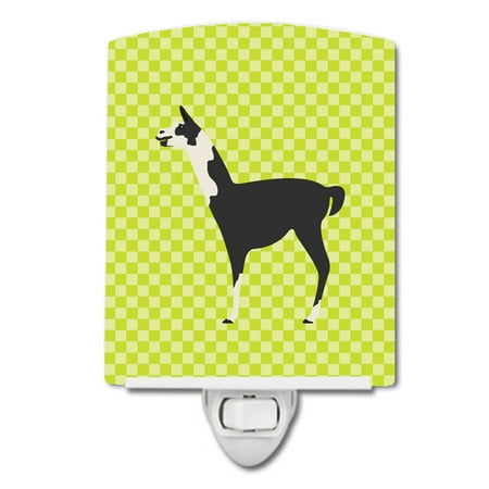 

Caroline s Treasures BB7744CNL Llama Q Ara Green Ceramic Night Light 6x4x3 multicolor