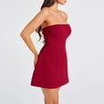 thumbnail image 6 of Women's Strapless A-Line Mini Dress Sleeveless Fit and Flare Short Party Graduation Dress, 6 of 7