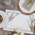 thumbnail image 4 of Saro Lifestyle Table Placemats With Laser-Cut Hemstitch Design (Set of 4) White, 4 of 5