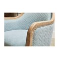 thumbnail image 4 of Chaise d'Appoint à Cadre en Bois Bleu Matelassé, 4 of 6