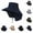 Black, variant on Nmnitkp Sun Hats for Men Women Fishing Hat UPF 50 Breathable Wide Brim Bucket Hats Summer UV Protection Safari Hat with Neck Flap Black