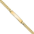 thumbnail image 5 of 14K Yellow Gold Flat Curb Link ID Bracelet, 5 of 6